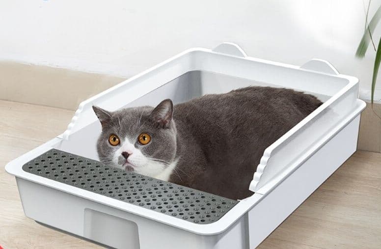 猫トイレ 二層構造猫砂飛び散り防止トイレ大型設計