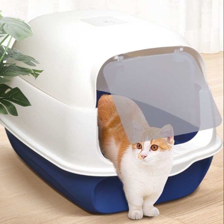 猫トイレ 全密閉式屋根付き大型猫トイレ