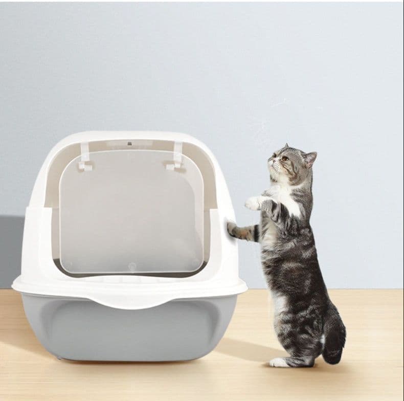 猫トイレ 全密閉式屋根付き大型猫トイレ