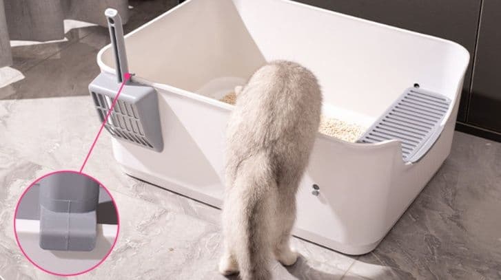 猫トイレ 猫砂の飛び散り防止機能付き猫トイレボックス