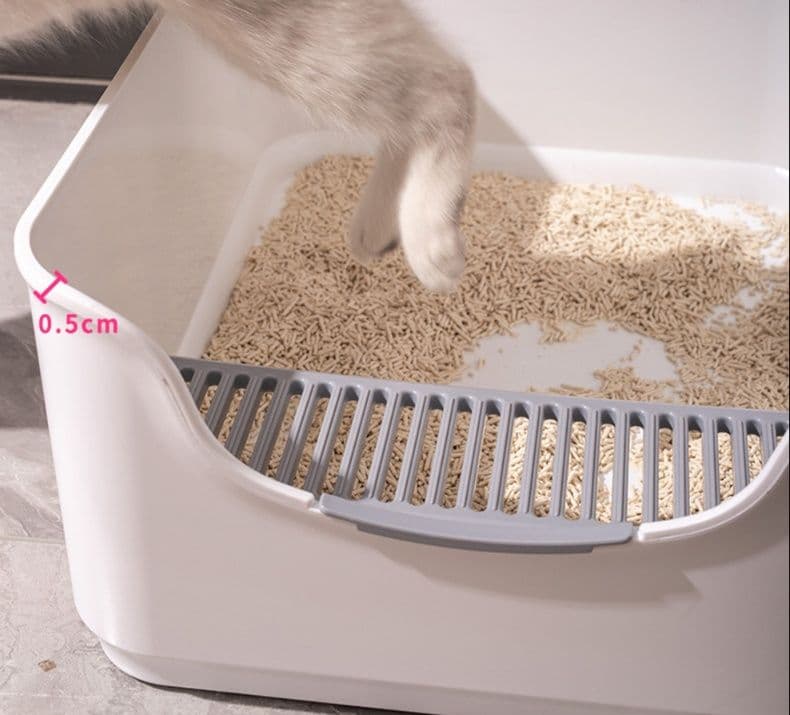 猫トイレ 猫砂の飛び散り防止機能付き猫トイレボックス
