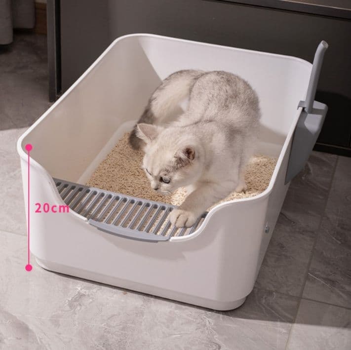 猫トイレ 猫砂の飛び散り防止機能付き猫トイレボックス