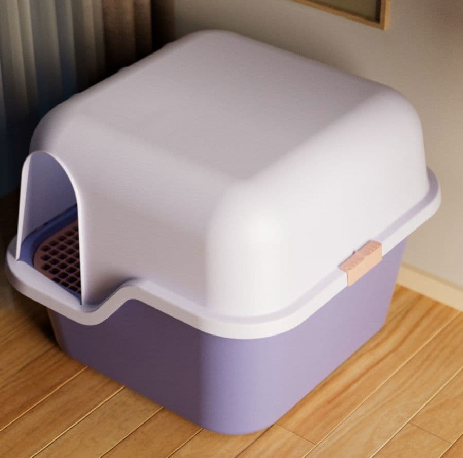 猫トイレ 全封閉式消臭機能付き猫トイレ蓋つき