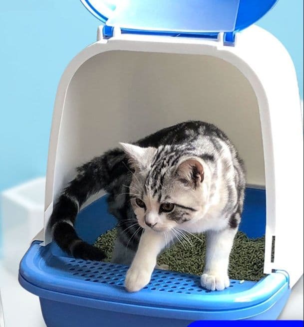猫トイレ 大型猫用防砂飛散ドーム型トイレ
