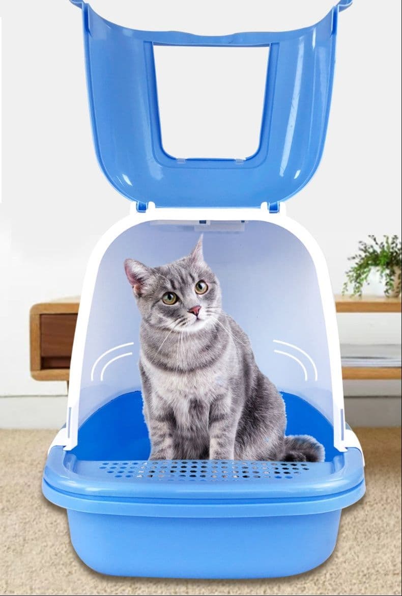 猫トイレ 大型猫用防砂飛散ドーム型トイレ