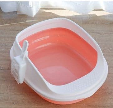 猫トイレ 小型省スペース猫用トイレ専用砂取りマット付き