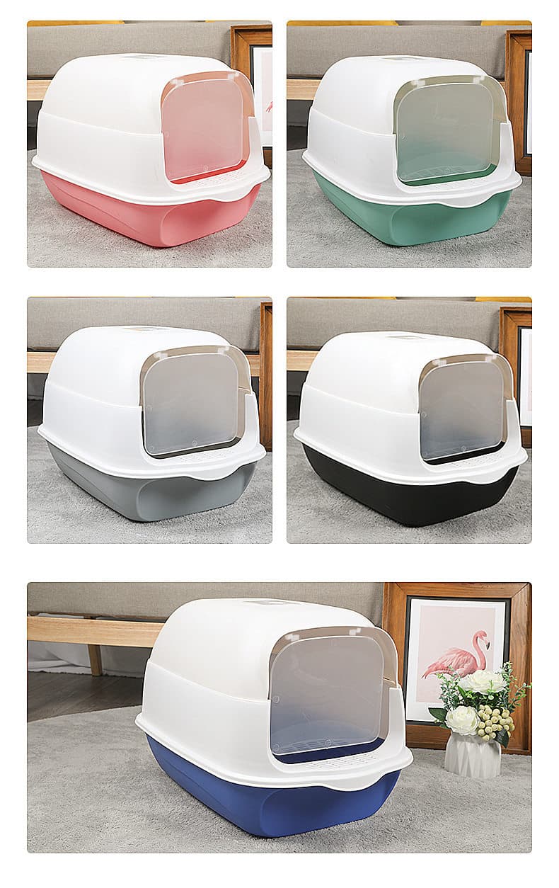 猫トイレ 全密閉式屋根付き大型猫トイレ