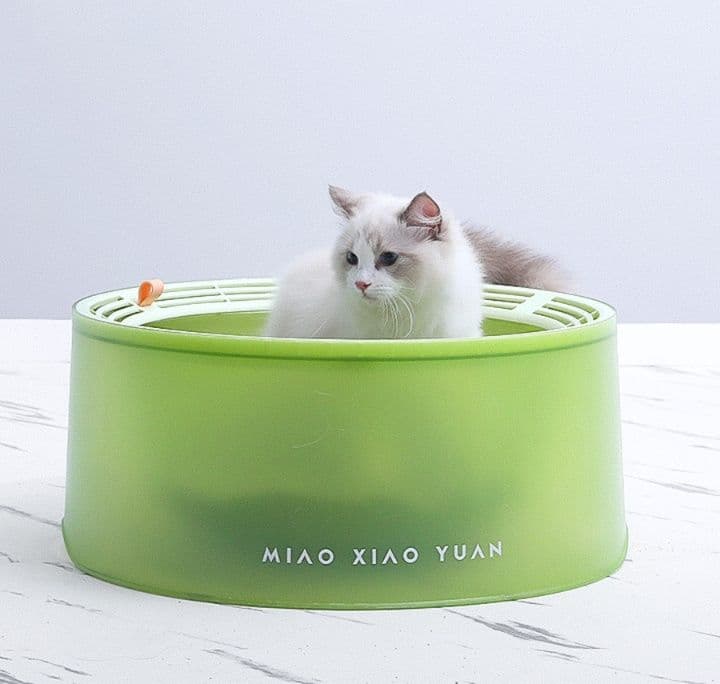 猫トイレ 子猫用丸型半密閉式猫トイレ飛び散り防止