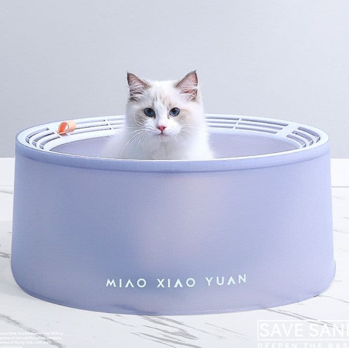 猫トイレ 子猫用丸型半密閉式猫トイレ飛び散り防止