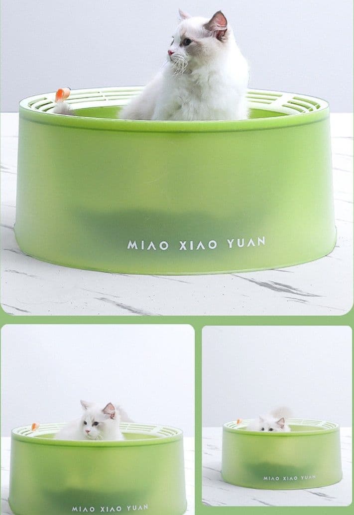 猫トイレ 子猫用丸型半密閉式猫トイレ飛び散り防止