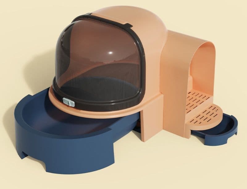 猫トイレ ドーム型猫トイレ消臭機能付きスコップ収納セット