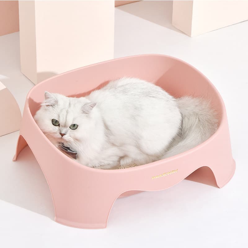 猫トイレ 子猫用丸型低段差オープン猫トイレ